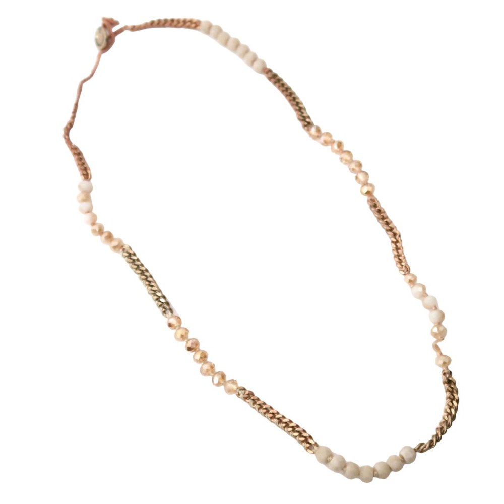 CHLOE + ISABEL glass bead curb chain necklace